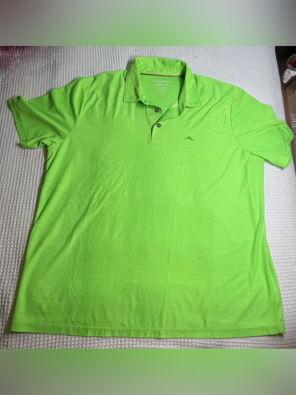 Tommy Bahama Neon Lime Green Polo